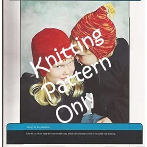 New Fiber Trends Child Ear Cozies Hat Cap Bev Galeskas Knitting Pattern